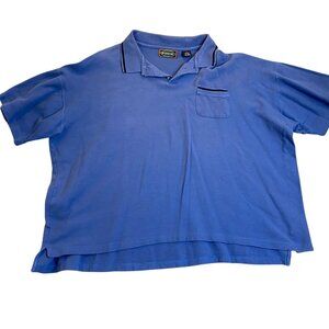 Mcgregor Mens 3X Blue Polo Shirt With Pocket 100% Cotton Casual Wear